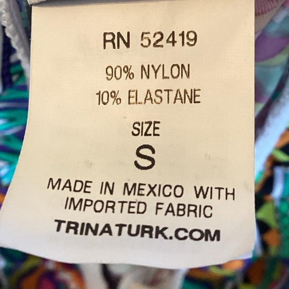 NWT-TRINA TURK Peruvian Romper Swim Suit Cover Up Strapless Summer Colorful Sz S - Picture 4 of 4